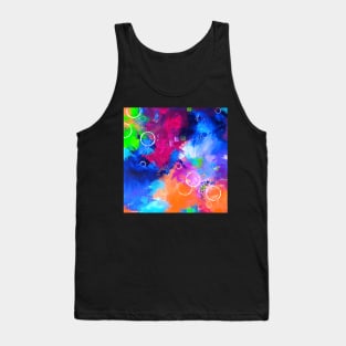 Bright Abstract Acrylic Painting - Paint scraps 1 Tank Top